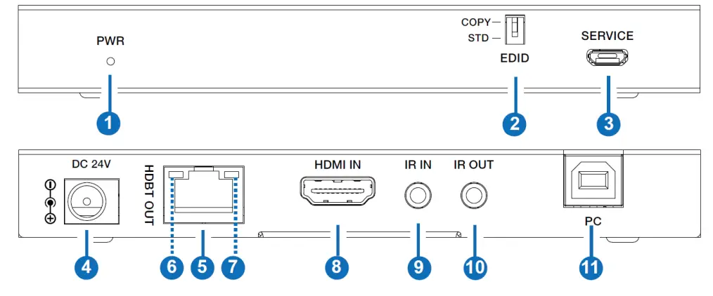 VigilLink VLEX-HT2150U-TR 18Gbps HDBaseT Extender with USB 2.0 150m - Fig 1