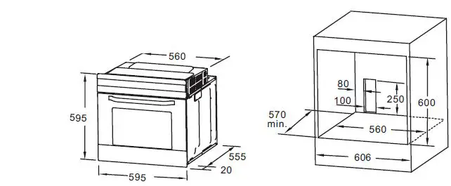 Esatto EO605MS 60cm 5 Function Built-in Oven-1