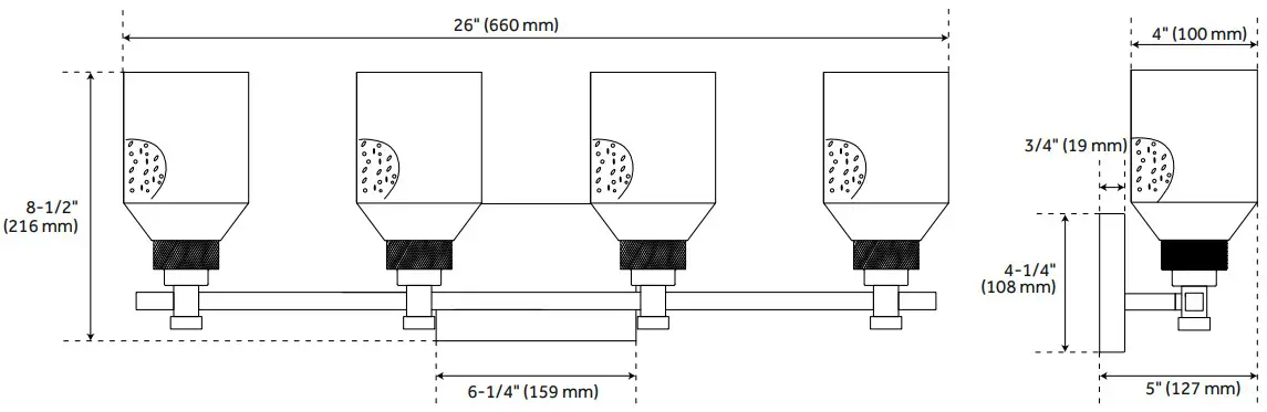 PARK HARBOR 479841 Stolo Brushed Gold 4 Light Vanity Light - Figure