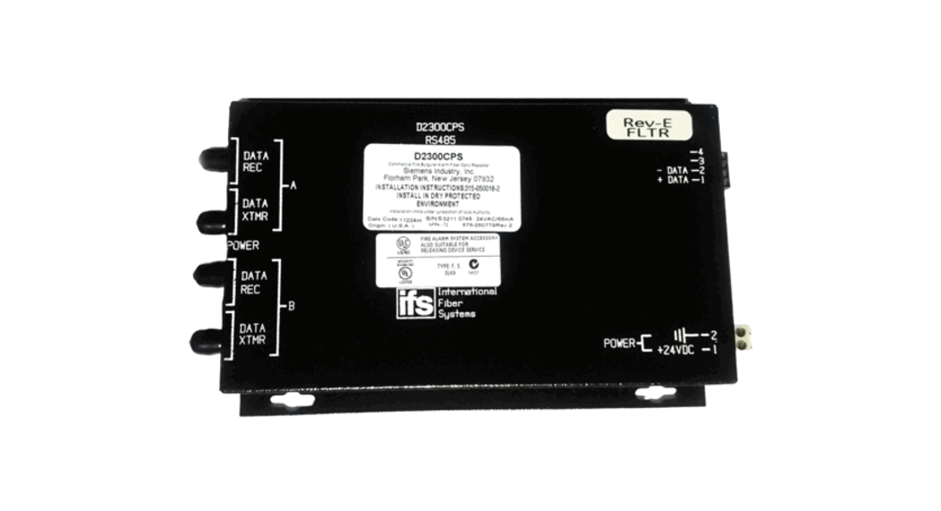 Siemens D2300-mp Fiber Optic Interface Mounting Plate Instruction Manual