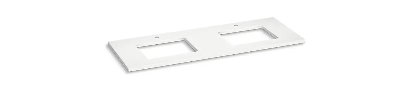 Kohler K-28258 Silestone 61 Inch Quartz Vanity Top With Two Rectangular Cutouts Instruction Manual