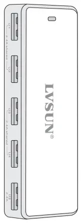 LVSUN LS-5US 5Port 36W USB DC Charger
