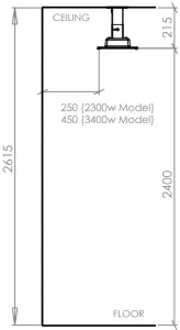 CEILING MOUNTING FACE DOWN