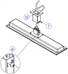 Feed heater power cable through cable gland-D