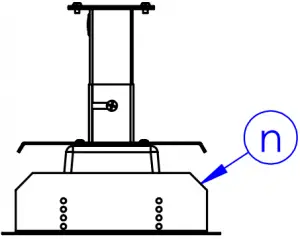 Rotate the heater into level position in the ceiling cavity
