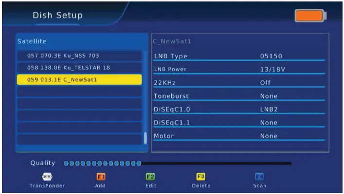 Matchmaster 12MM DSTM2 Combination Signal Meter - Dish Setting 1