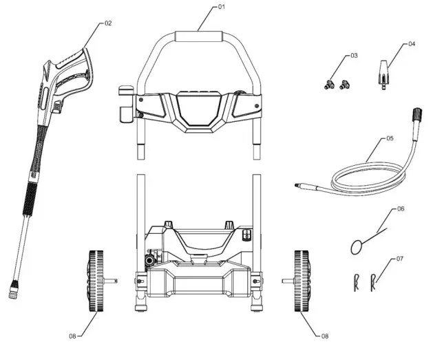 EARTHWISE PW18004 Electric Pressure Washer-18