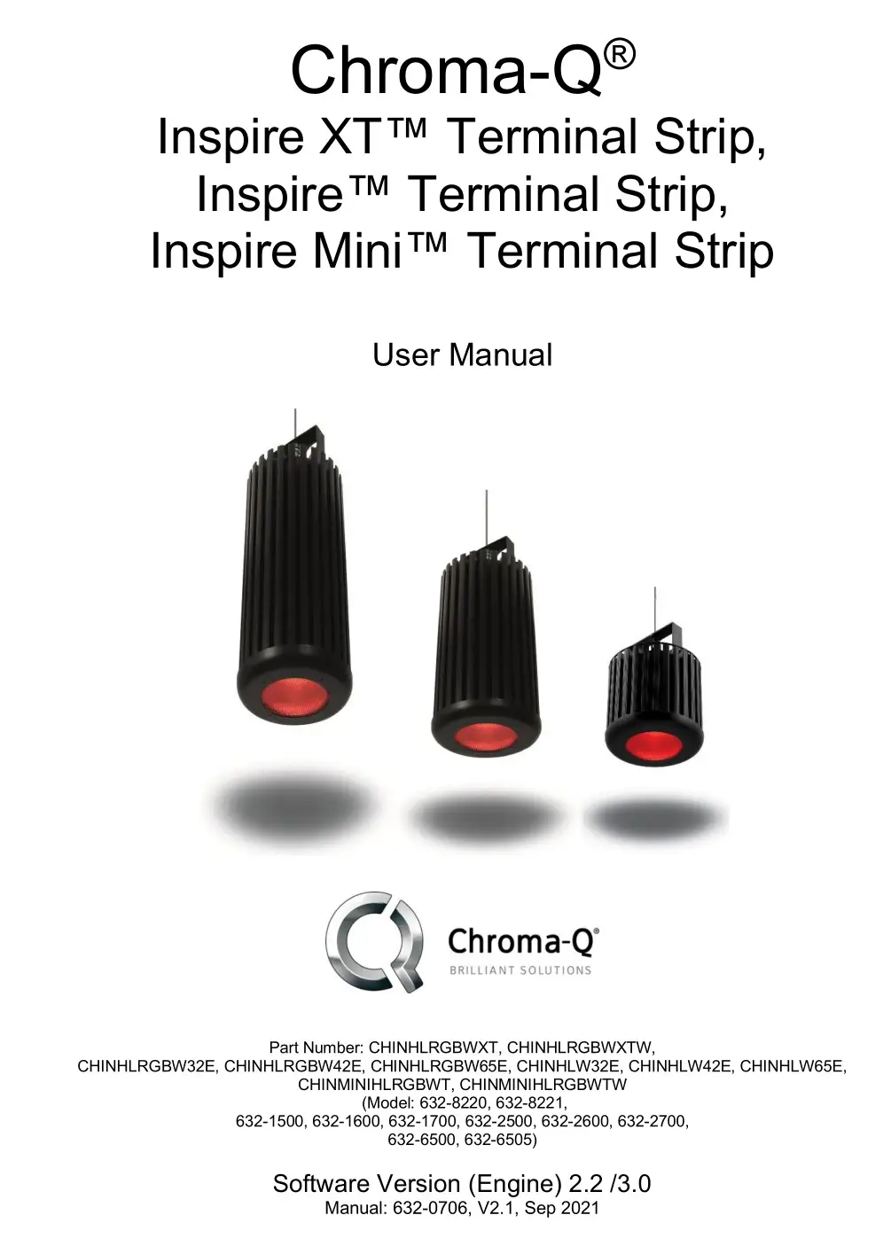 Chroma-Q Inspire Inspire XT Inspire Mini Terminal Strip User Manual