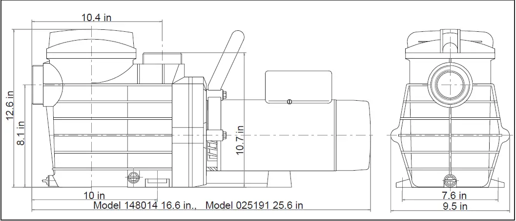 STAR WATER SYSTEM 148014 1 HP Thermoplastic Pool Pump PRODUCT SPECIFICATIONS