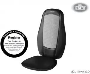 Homedics MCL-110H Shiatsu Massaging Cushion Moving Massage Mechanism User Manual
