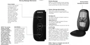 Homedics MCL-110H Shiatsu Massaging Cushion Moving Massage Mechanism User Manual