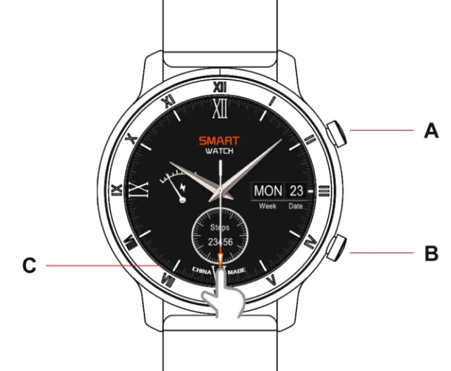 Gianvix GX335-E Sports Smart Watch - Button 1