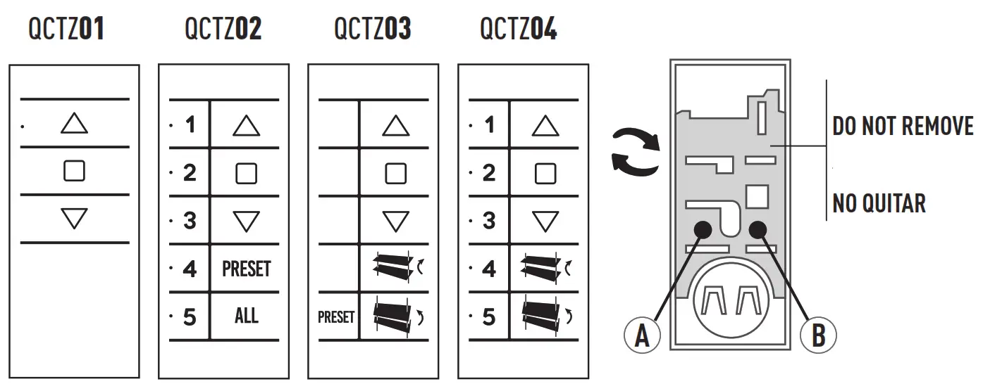 GAPOSA QCTZ02W Remote Control Transmitter-PUSHBUTTON