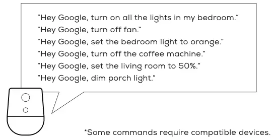 Things you can say Google