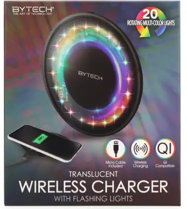 Bytech By-op-cp-515-ac Translucent Led Wireless Charger User Guide