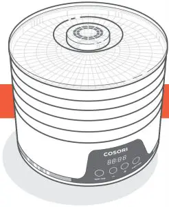 COSORI CFD-N051-W Pioneer 5-Tray Food Dehydrator - Food Dehydrator