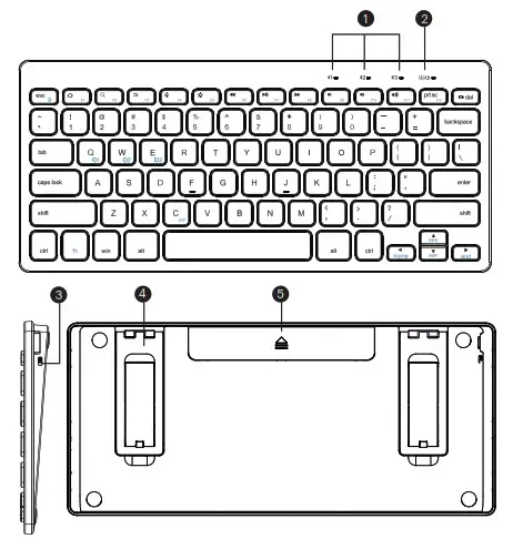 onn F12 Screenshot Compact Wireless Keyboard