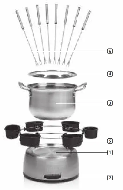 PRINCESS Stainless Steel Fondue Family Set
