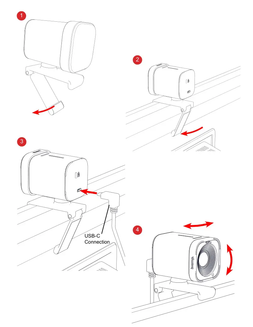 biamp Vidi 250 Wide Angle 4K Conferencing Camera - CAMERA INSTALLATION