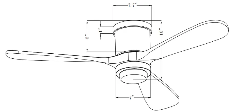 Parrot Uncle BB530173SQ 52 Inch Sand Copper LED Indoor Flush Mount Ceiling Fan - cover page