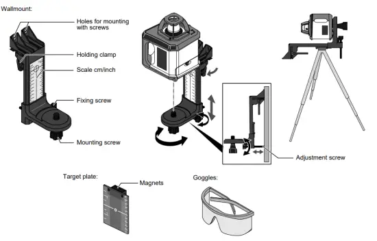 makita SKR200 Self Leveling Rotation Laser - Accessories