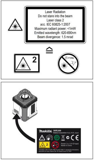 makita SKR200 Self Leveling Rotation Laser - fig 1