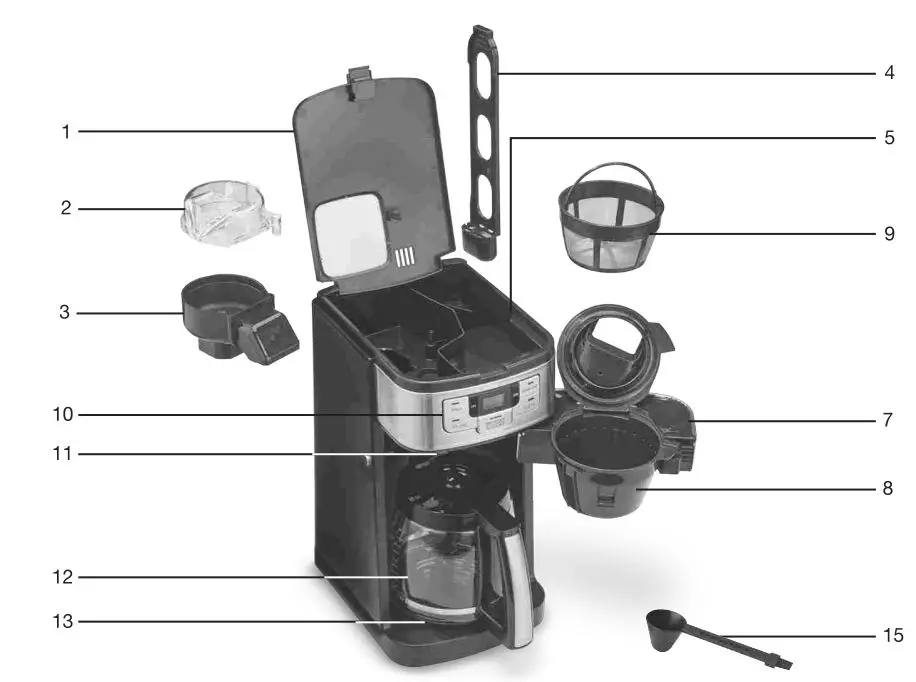 Cuisinart DGB-400 Series Automatic Grind and Brew 12-Cup Coffee Maker 1