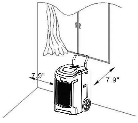 KESNOS PDGT701BC 180 Pints Commercial Dehumidifier for Large Room or Basements - fig