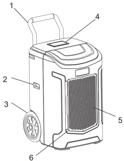 KESNOS PDGT701BC 180 Pints Commercial Dehumidifier for Large Room or Basements - fig1