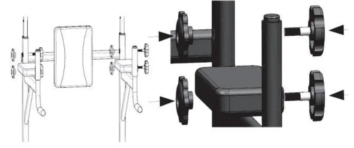 ZHEJIANG 6206B Pull-up Lifter - Fasten the M8 plastic nut with the M8 45 plastic handle screw
