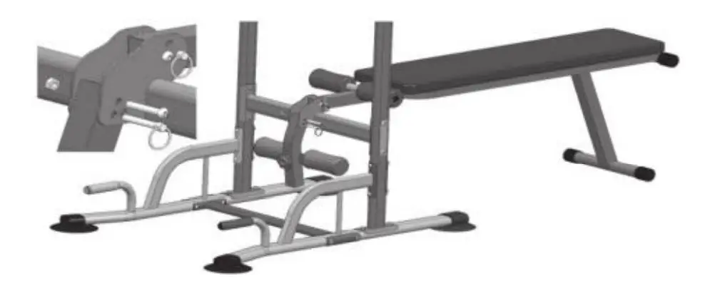 ZHEJIANG 6206B Pull-up Lifter - Install the footrest