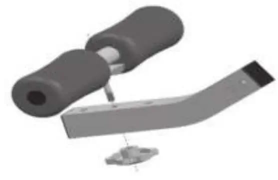 ZHEJIANG 6206B Pull-up Lifter - Installing the footrest assembly