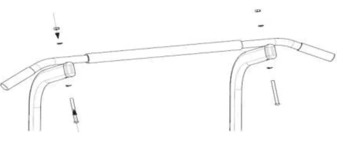 ZHEJIANG 6206B Pull-up Lifter - Place the horizontal bar on the upper arm