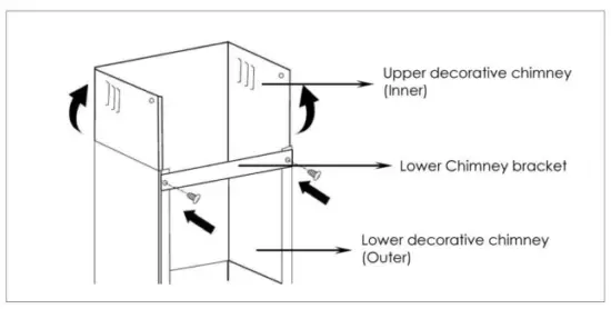 CIARRA CBCB6736H Inclined Extractor Hood 60 cm - adapter