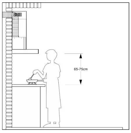 CIARRA CBCB6736H Inclined Extractor Hood 60 cm - effect