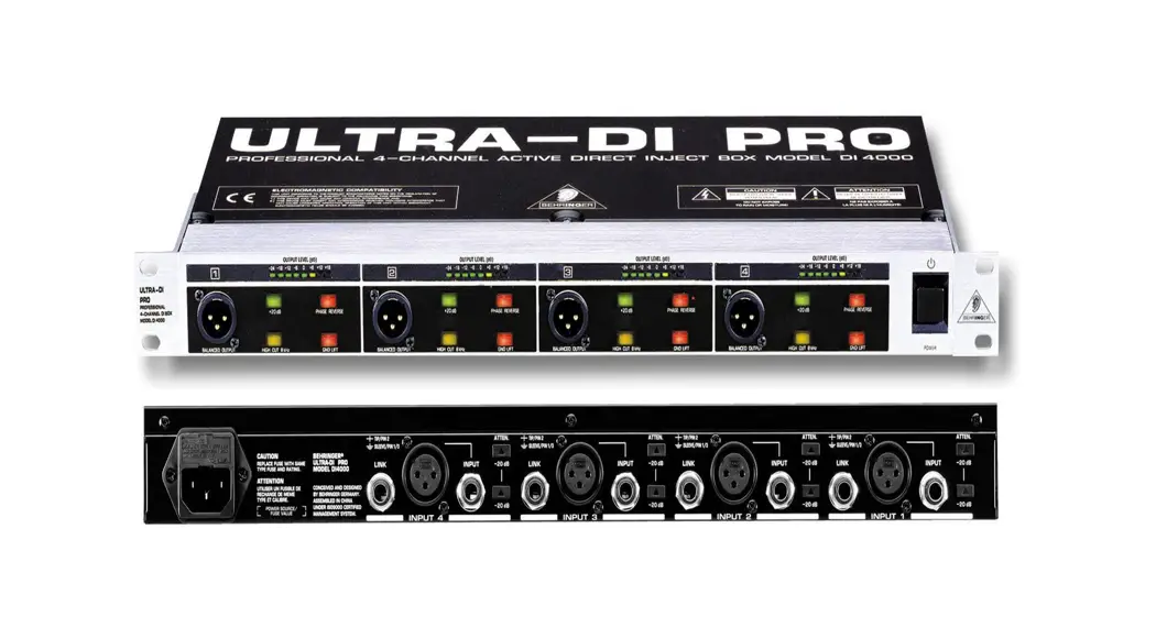 Behringer Ultra-di Pro Di800 Professional Mains-phantom Powered 8-channel Di-box User Guide