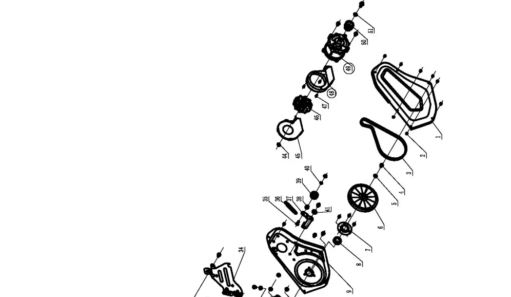 DR 62V Snow Blower BLOWER - Auger assembly 1