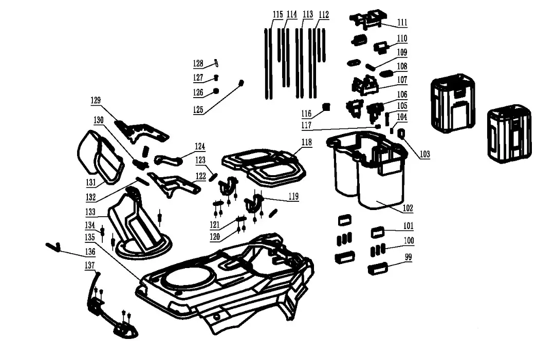 DR 62V Snow Blower BLOWER -Main Drive Assembly