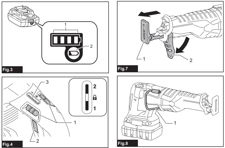 makita DJR360 Cordless Recipro Saw fig 3