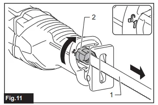 makita DJR360 Cordless Recipro Saw fig 7