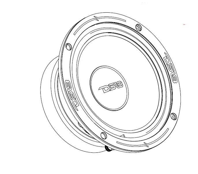 DS18 PRO-ZXi8M 8” Mid-Range Loudspeaker with Aluminum Basket FIG 2