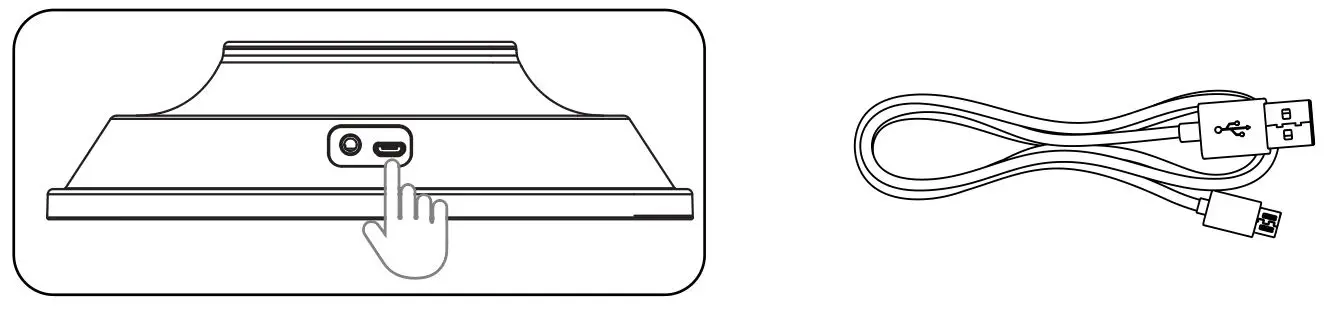 onforuled 20W TWS Outdoor Bluetooth Speaker with LED Lights - MICRO USB CHARGING PORT