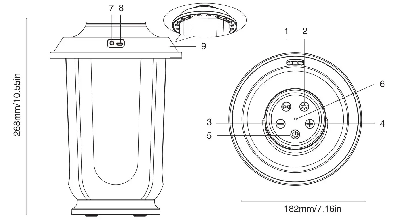 onforuled 20W TWS Outdoor Bluetooth Speaker with LED Lights - PRODUCT DESCRIPTION