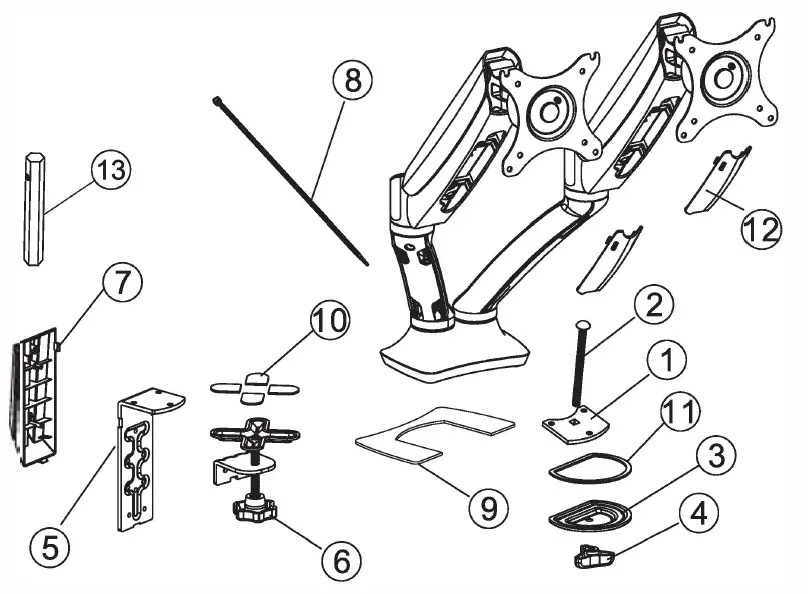 FlexiSpot-F7D-Desk-Mount-Dual-Monitor-Mount-fig-1