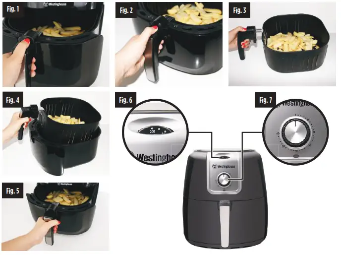 Westinghouse OPTI-FRY 7.2L Air Fryer - PARTS AND FEATURES2