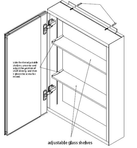 THE HOME DEPOT MC508B Aluminum Medicine Cabinet fig (7)