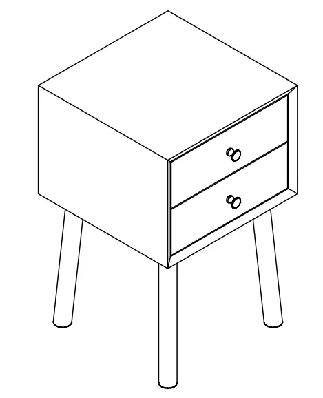 THE-HOME-DEPOT-MZLW114139459-2-Drawer-Square-White-Wooden-Nightstand-Side-Table-FIG-1