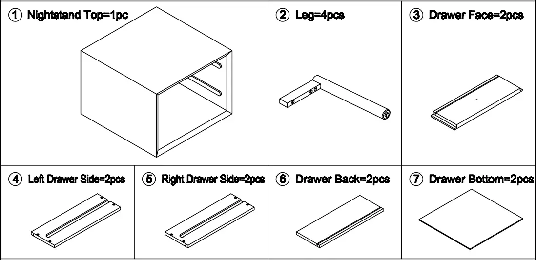THE-HOME-DEPOT-MZLW114139459-2-Drawer-Square-White-Wooden-Nightstand-Side-Table-FIG-2