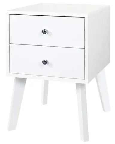 THE-HOME-DEPOT-MZLW114139459-2-Drawer-Square-White-Wooden-Nightstand-Side-Table-PRODUCT