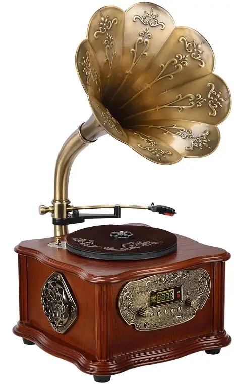 MEAGEAL-Wooden-Record-Player-Retro-Turntable-Product